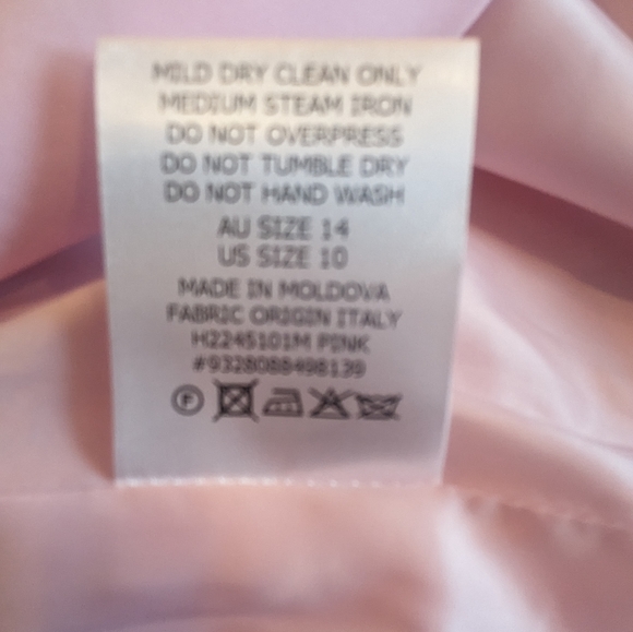 SCANLAN THEODORE ITALIAN MILANO BUTTON DRESS PINK size 10 US - Picture 2 of 8